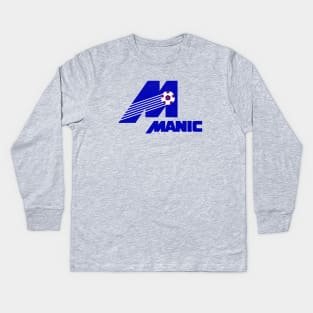 Defunct Montreal Manic Soccer 1981 Kids Long Sleeve T-Shirt